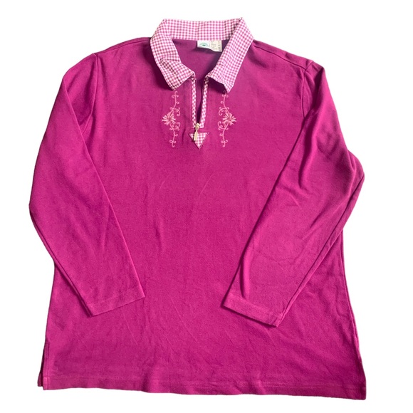 American Vintage Tops - Women’s Embroidered Polo Shirt